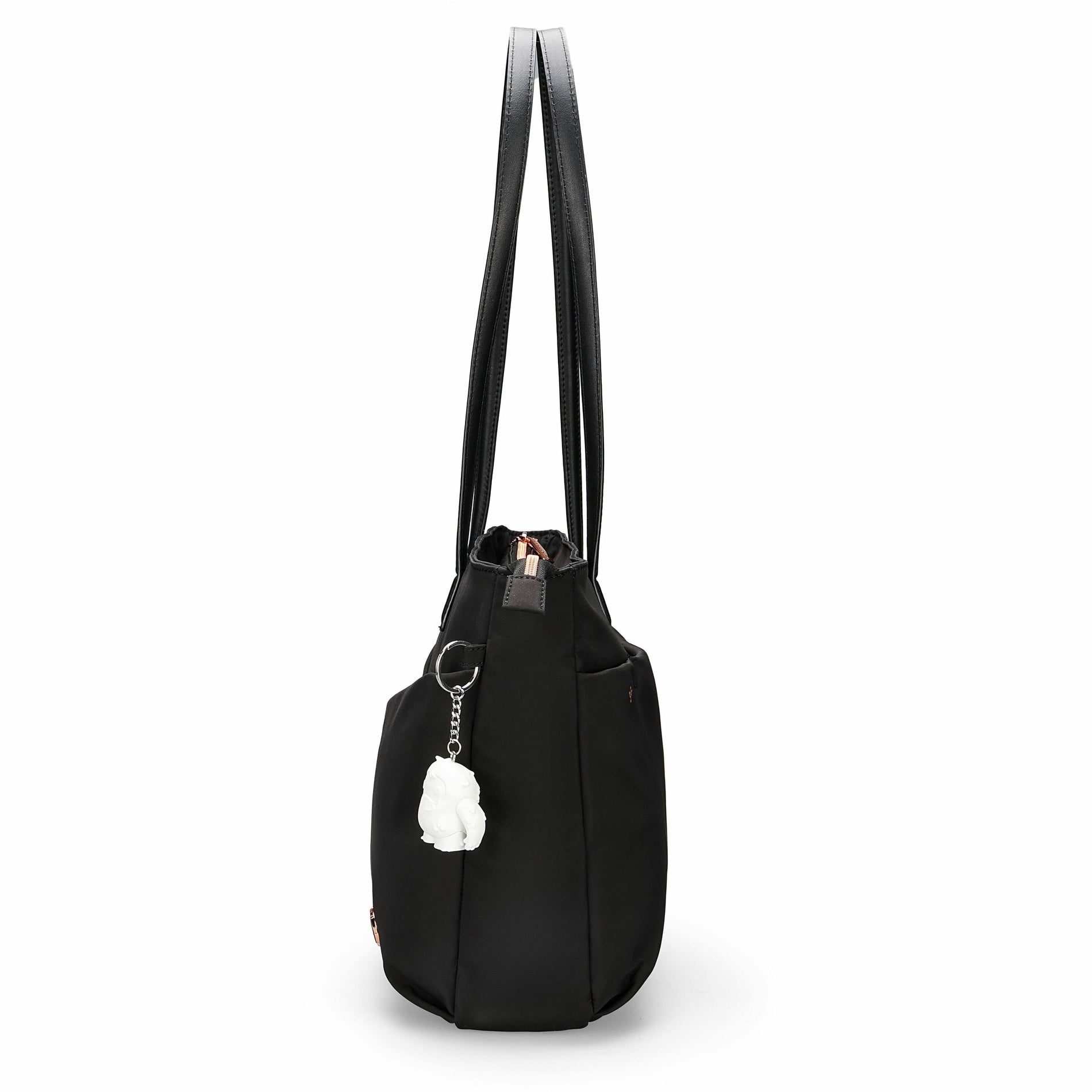 Swissdigital Design SD7517-01 KATY ROSE NG Black Tote Bag | LED, Eco-friendly, USB Charging Port, RFID Blocking Pocket