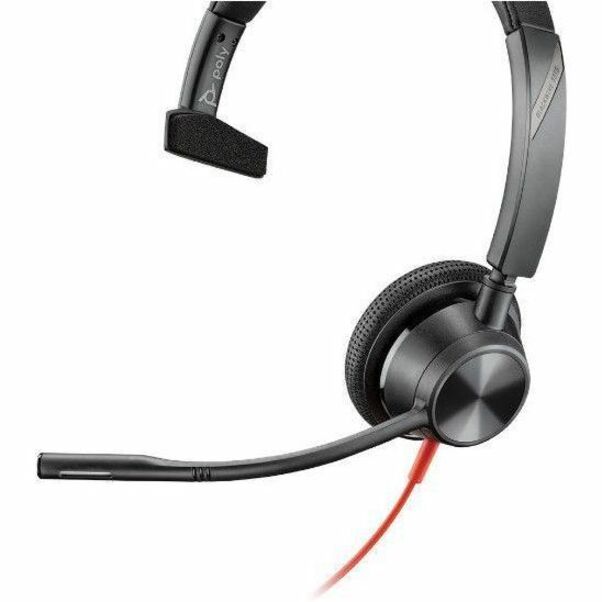 Poly 8X215AA Blackwire 3310 Monaural USB-C Headset, On-ear Design, Boom Microphone
