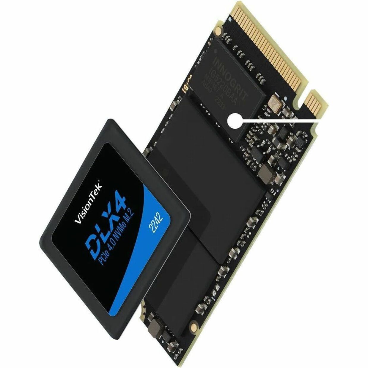 VisionTek 901703 DLX4 2242 M.2 PCIe 4.0 x4 SSD (NVMe) Opal 2.0 SED, 1TB, High Performance Solid State Drive