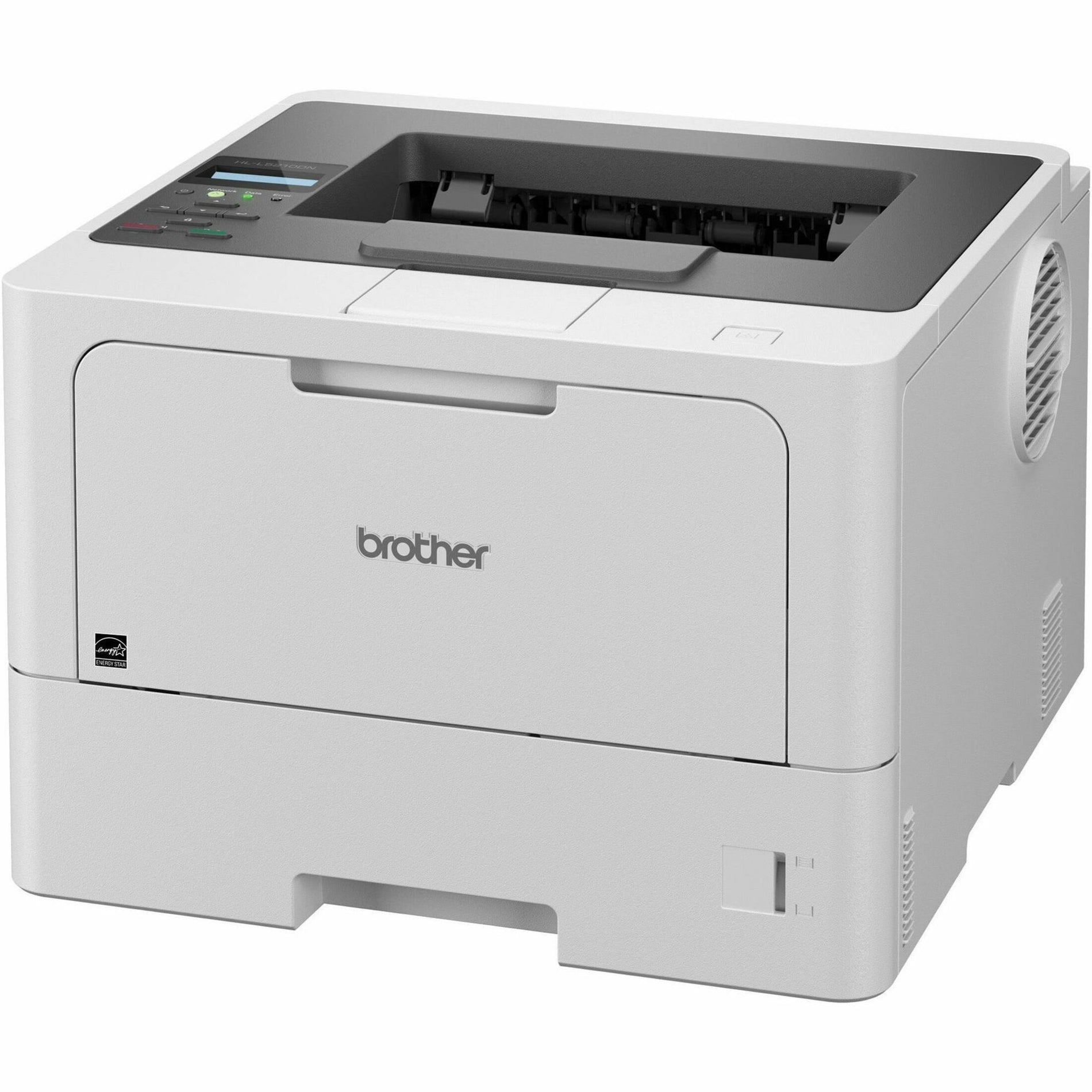 Brother HLL5210DN Mono Laser Printer, Wired, Automatic Duplex Printing, 50 ppm, 1200 x 1200 dpi, 350 Sheets, Gigabit Ethernet