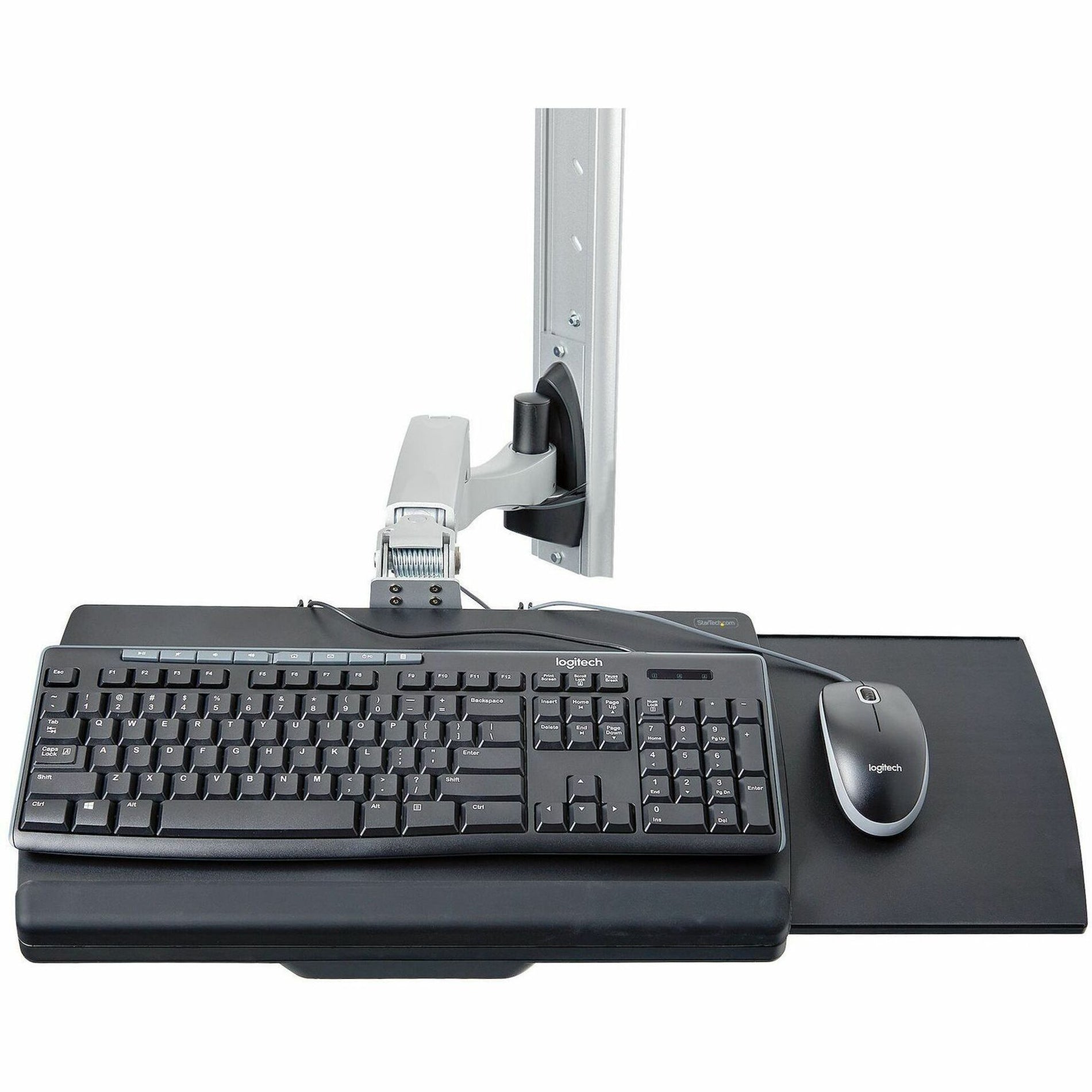 StarTech.com 2PASTSC-WALL-MOUNT Wall Mount, 360° Rotation, Adjustable Arm, Cable Management, Keyboard Tray, 22 lb Maximum Load Capacity