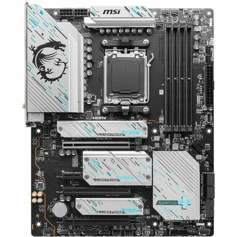 MSI X670EGAMPLUSWIFI X670E GAMING PLUS WIFI Gaming Desktop Motherboard, AMD Ryzen 7, DDR5, PCI-E, ATX Retail