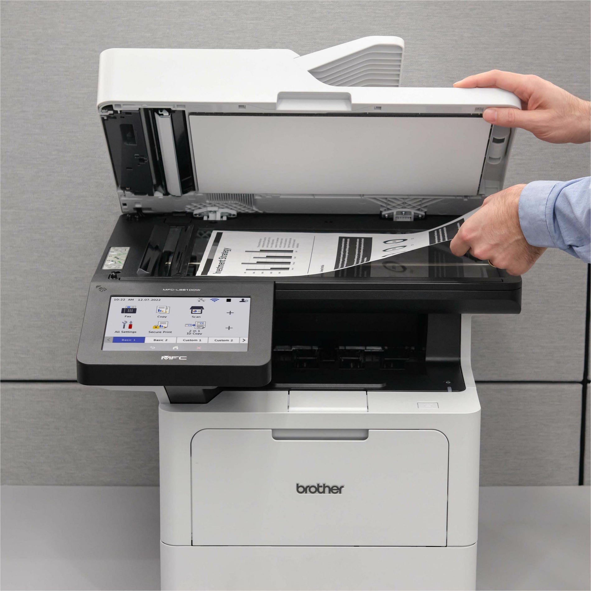 Brother MFCL6810DW MFC-L6810DW Enterprise Monochrome Laser All-in-One Printer, Low-cost Printing