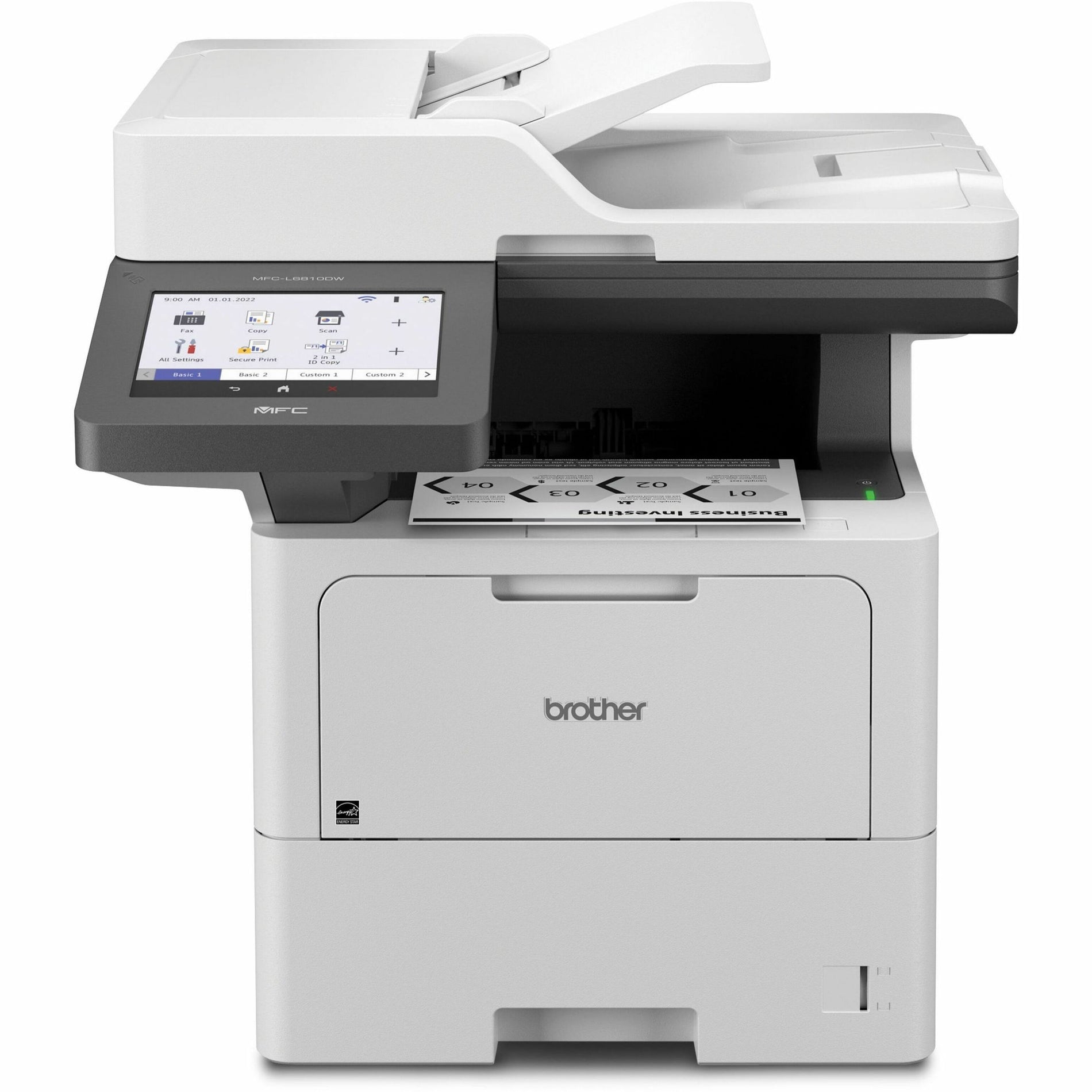 Brother MFCL6810DW MFC-L6810DW Enterprise Monochrome Laser All-in-One Printer, Low-cost Printing
