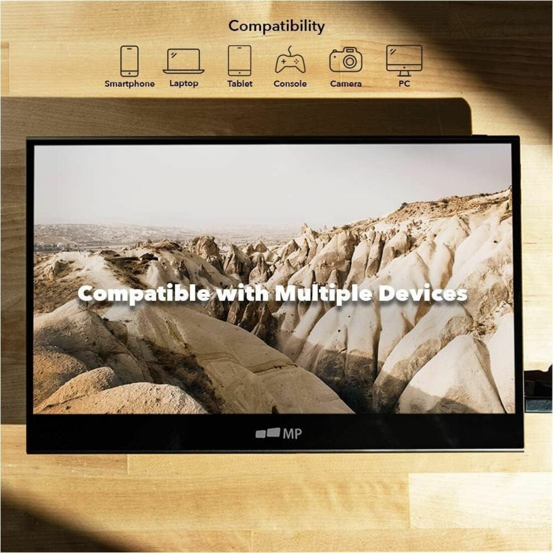 Mobile Pixels 101-1011P01 GLANCE Pro Touchscreen OLED Monitor, 15.6inch 1080p Stacked Design