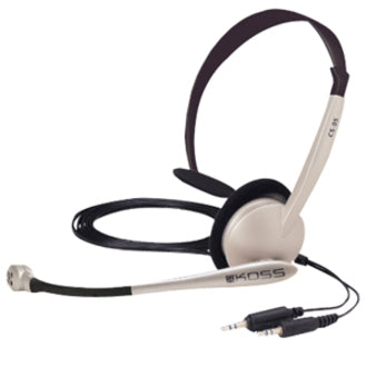 Koss CS-95 Monaural Headset with Noise-Canceling Microphone, Over-the-head Wired Headset for Clear Communication