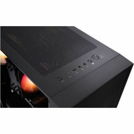 Close-up of MSI Codex R2 top panel controls and ports-alternate-image10