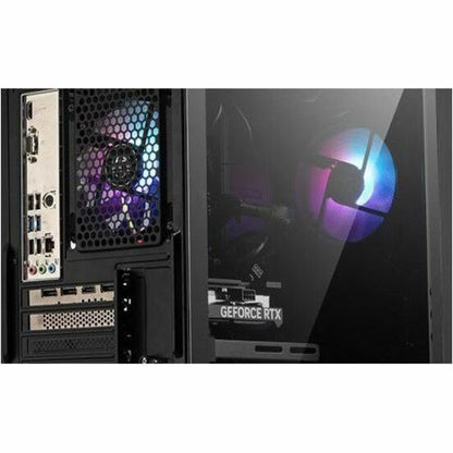 Split view of MSI Codex R2 showing both I/O panel and internal components-alternate-image12