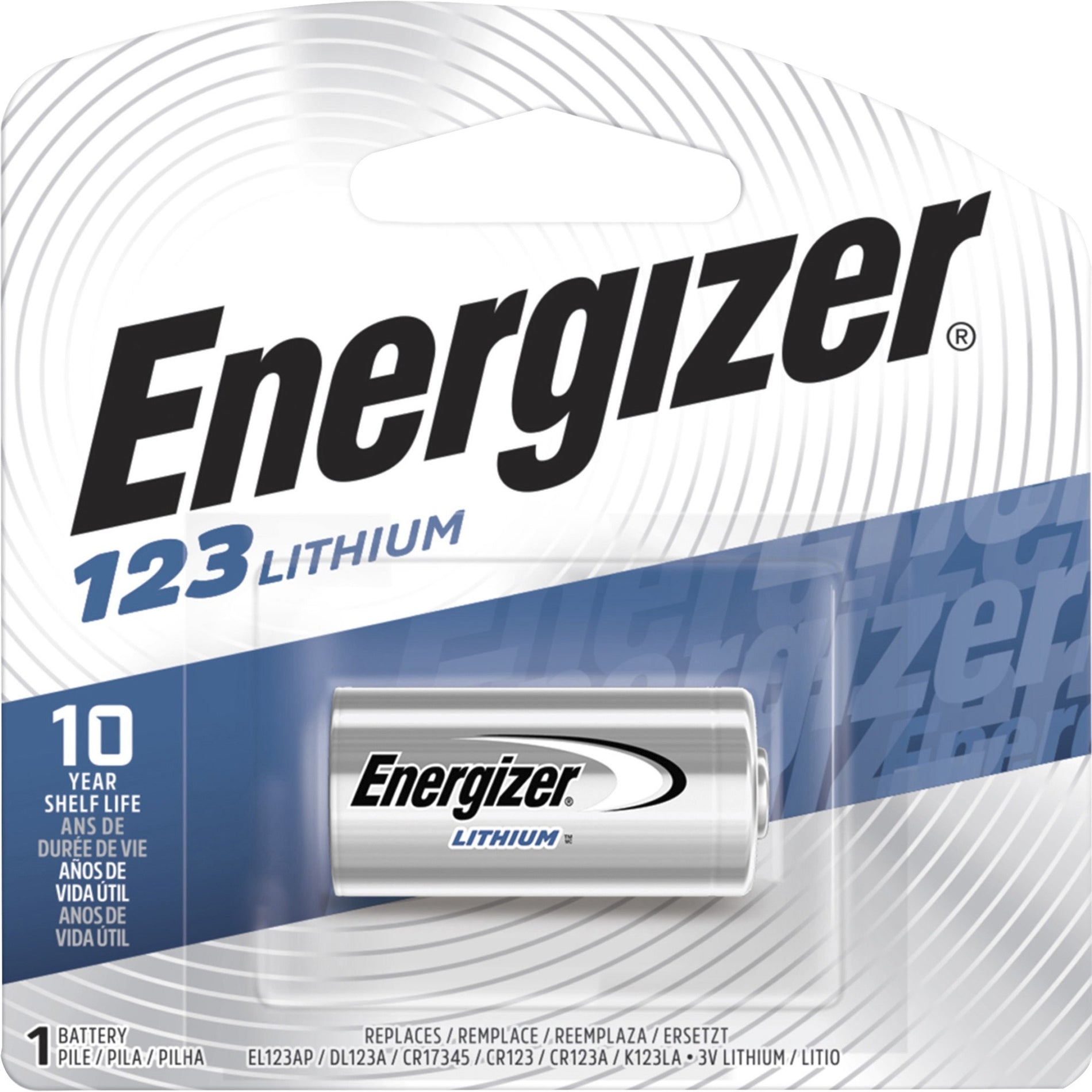 Energizer EL123APBP 123 Lithium Battery, 1 Pack - Long-lasting Power for Cameras, Flash, Calculators, and More