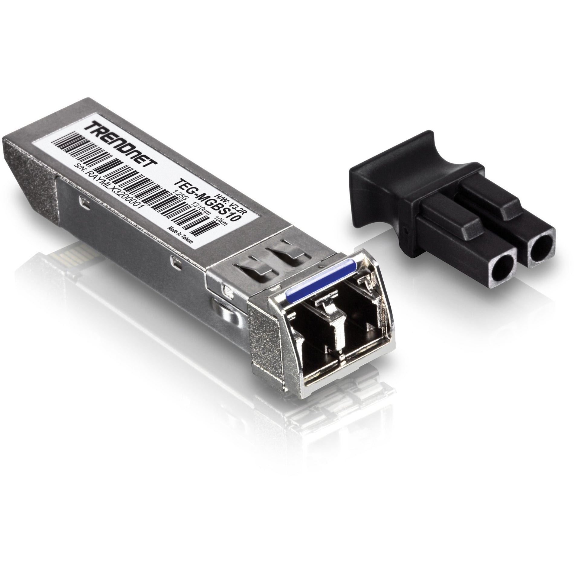 TRENDnet TEG-MGBS10 Mini GBIC Single-mode LX (10KM) Module, Gigabit Ethernet Fiber Optic Transceiver