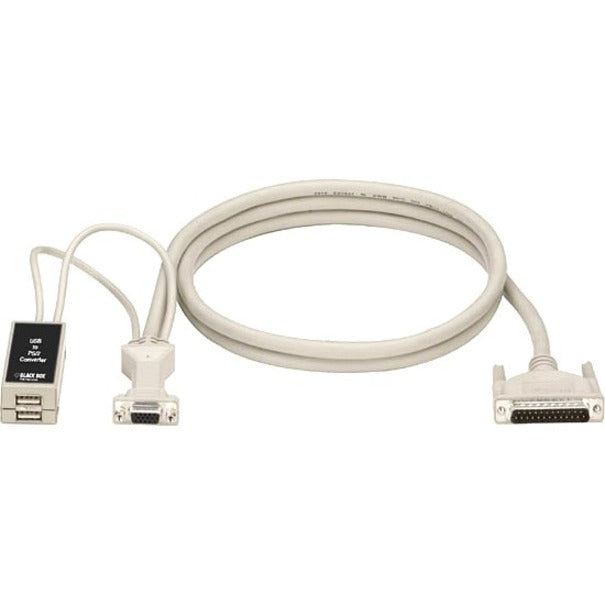 Black Box EHNUSB-0001 KVM User Cable - DB25, VGA, USB, 1-ft. (0.3-m)