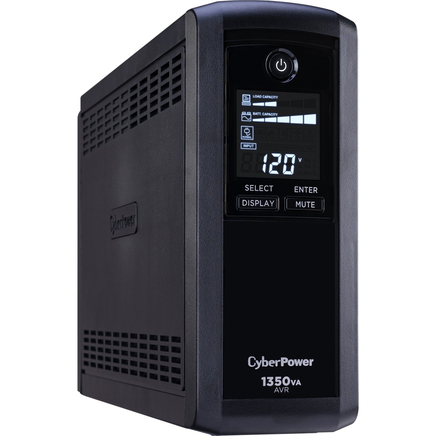 CyberPower CP1350AVRLCD Intelligent LCD UPS Systems, 1350 VA/815 W, 3 Year Warranty, Energy Star, USB and Serial Port