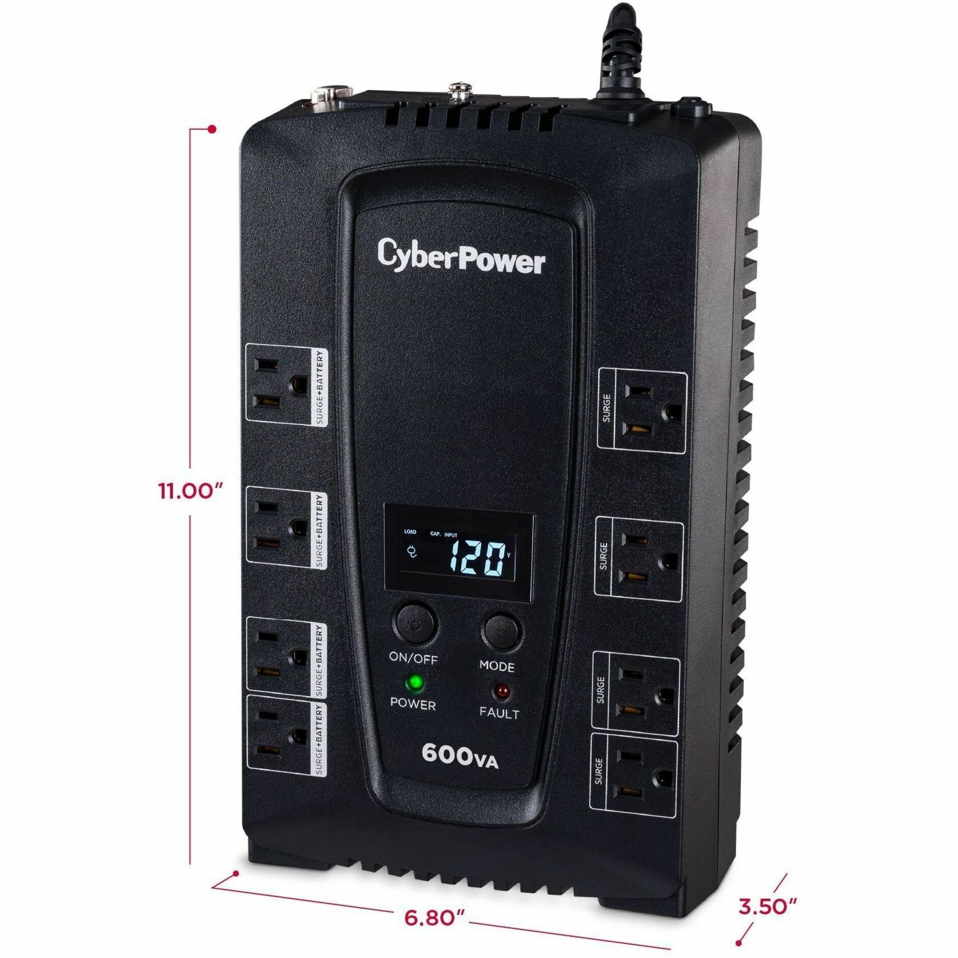 CyberPower Intelligent LCD 600 VA Desktop UPS [Discontinued]