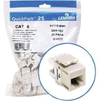 Leviton 61110-BT6 eXtreme 6+ Component-Rated Keystone Jack, Light Almond