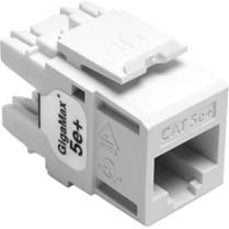 Leviton 5G110-RW5 GigaMax 5e+ Component-Rated Keystone Jack, RJ-45 Network Connector, White