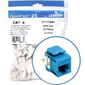 Leviton 61110-BL6 eXtreme 6+ Component-Rated Keystone Jack, Network Connector, Blue