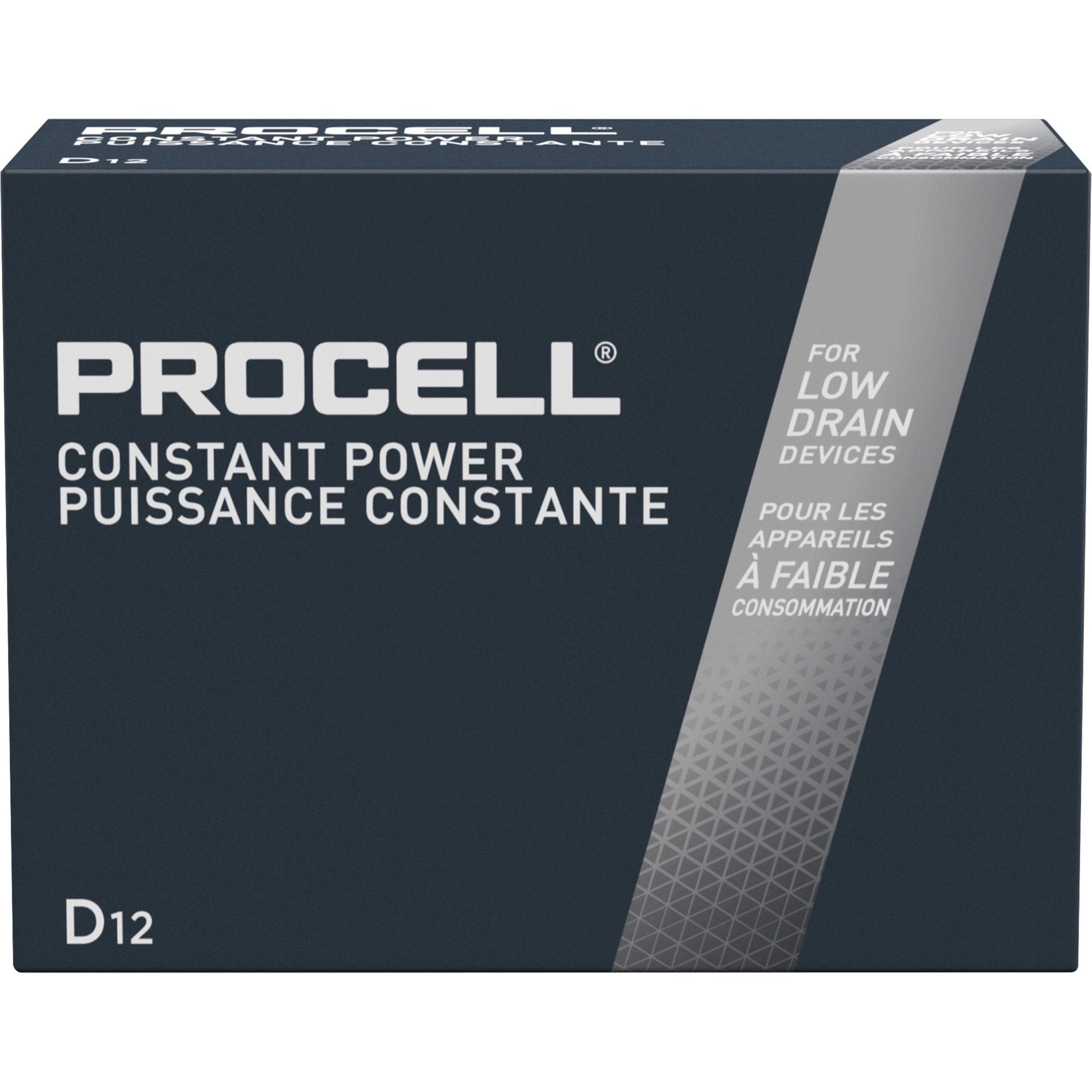 Duracell PC-1300 Procell Alkaline D Batteries, 12/BX