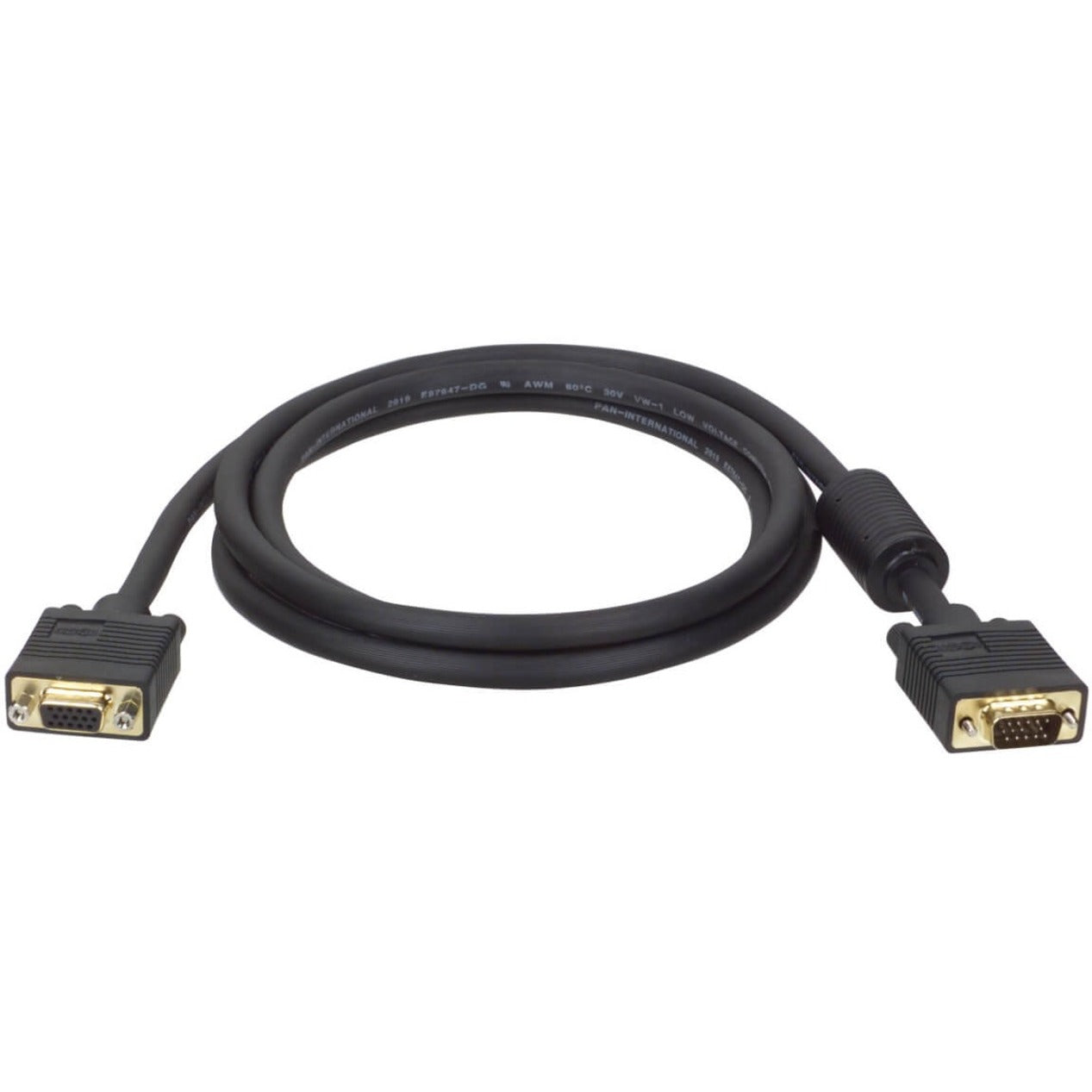 Tripp Lite P500-050 Video Extension Cable, 50FT SVGA/VGA Monitor Extension HD15F/M Gold w/ RGB Coax