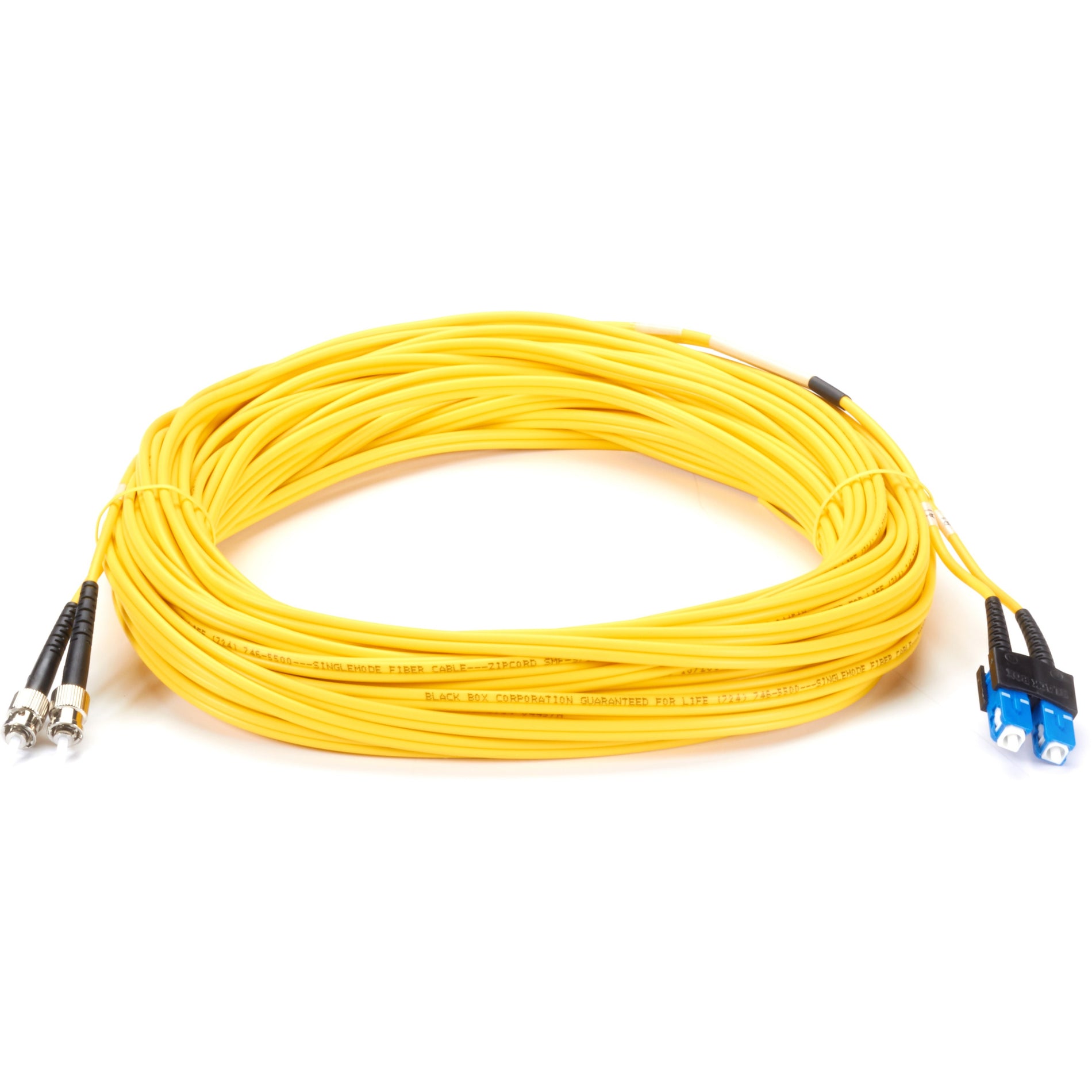 Black Box EFN310-010M-STSC Fiber Optic Duplex Patch Network Cable, 32.80 ft, Single-mode, Crush Resistant