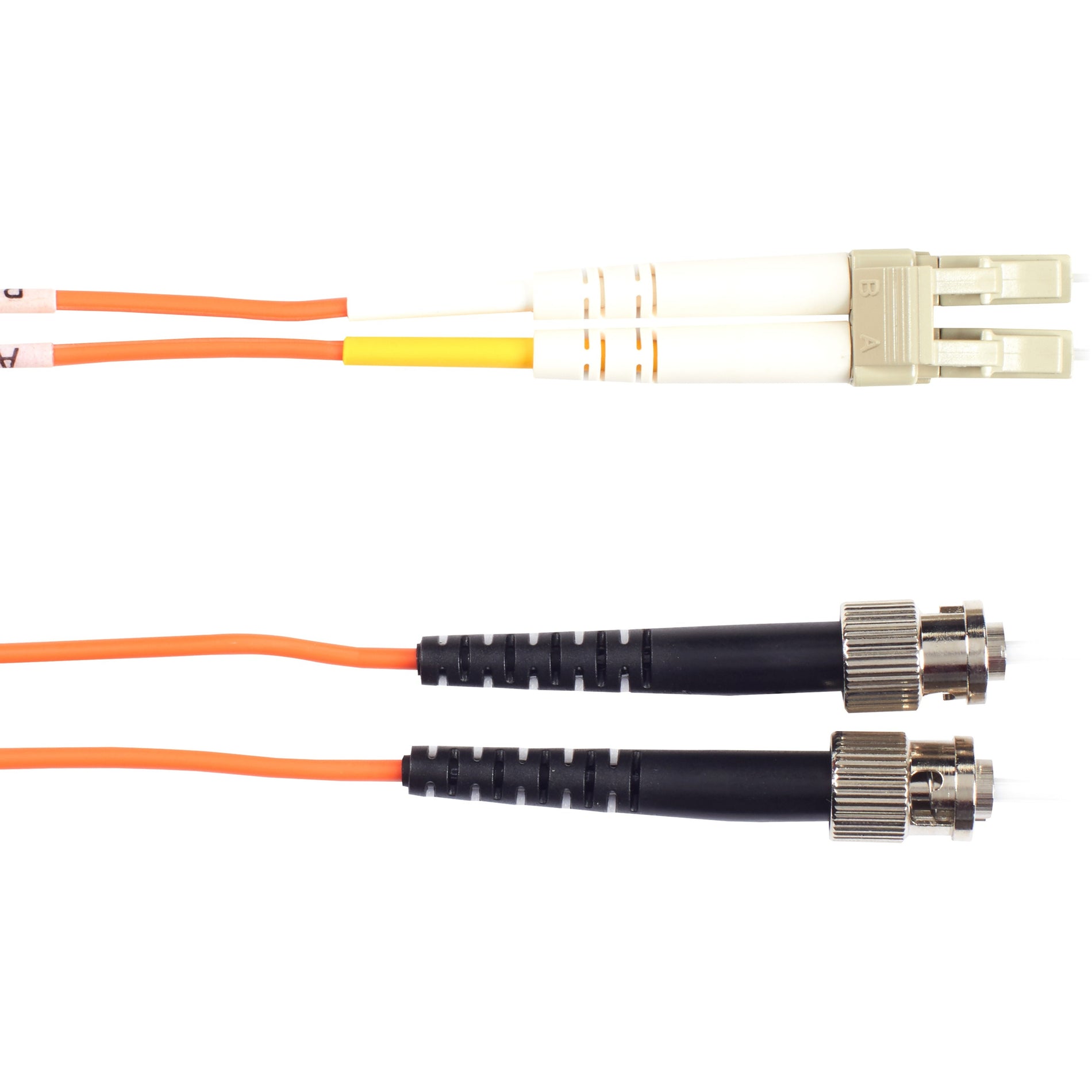 Black Box EFN110-015M-STLC Fiber Optic Duplex Patch Network Cable, Multi-mode, 49.20 ft, ST to LC Male Connectors, Orange Jacket