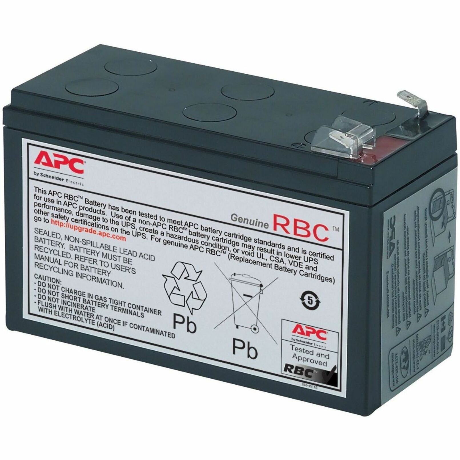 APC RBC17 Replacement Battery Cartridge #17, 2 Year Warranty, Hot Swappable, Lead Acid, Maintenance-free