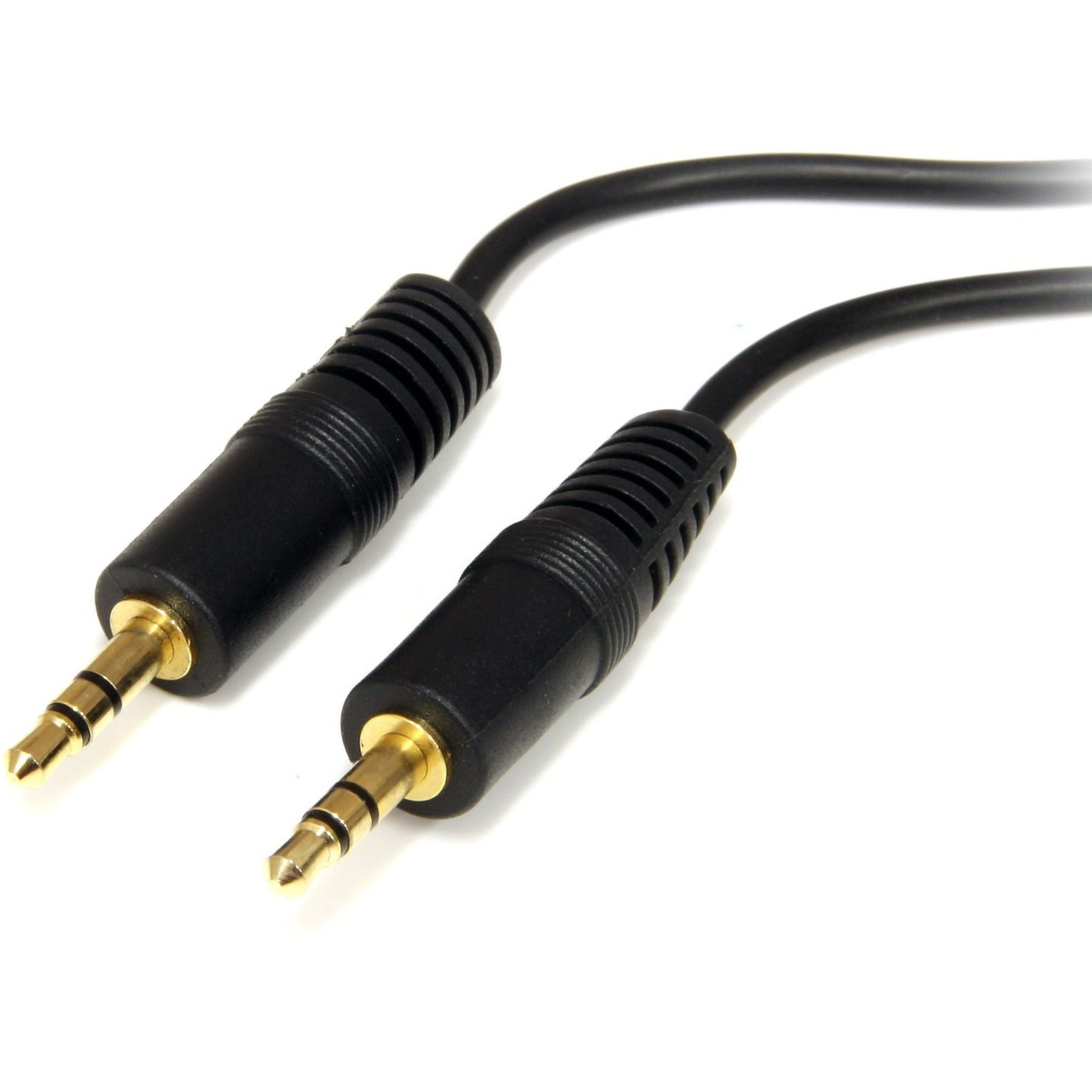 StarTech.com MU6MM 6 ft 3.5mm Stereo Extension Audio Cable, Copper Conductor, Male to Male, Black