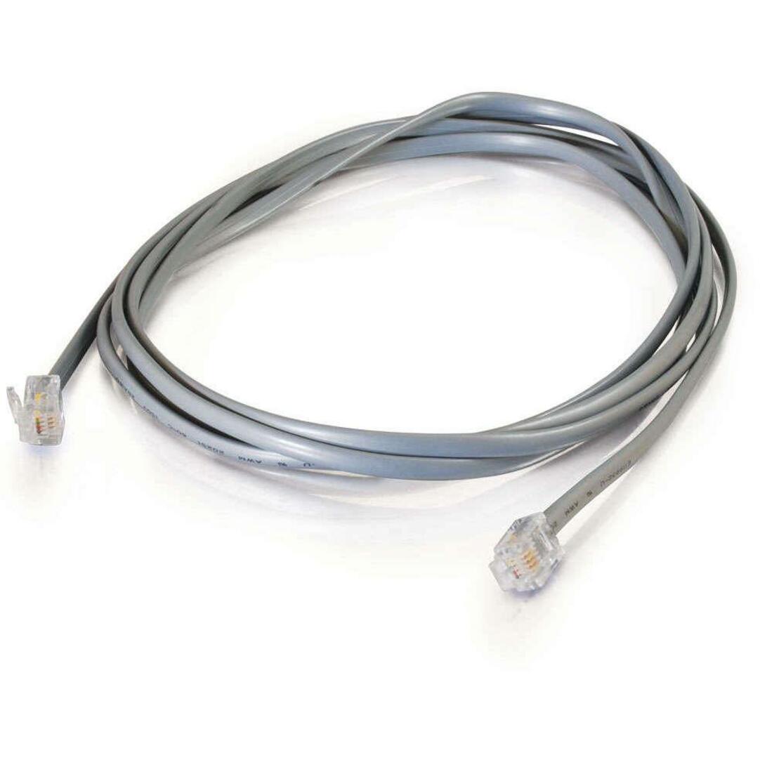 C2G 02970 Phone Cable, 7ft RJ11 Modular Telephone Cable, Handle dual phone lines