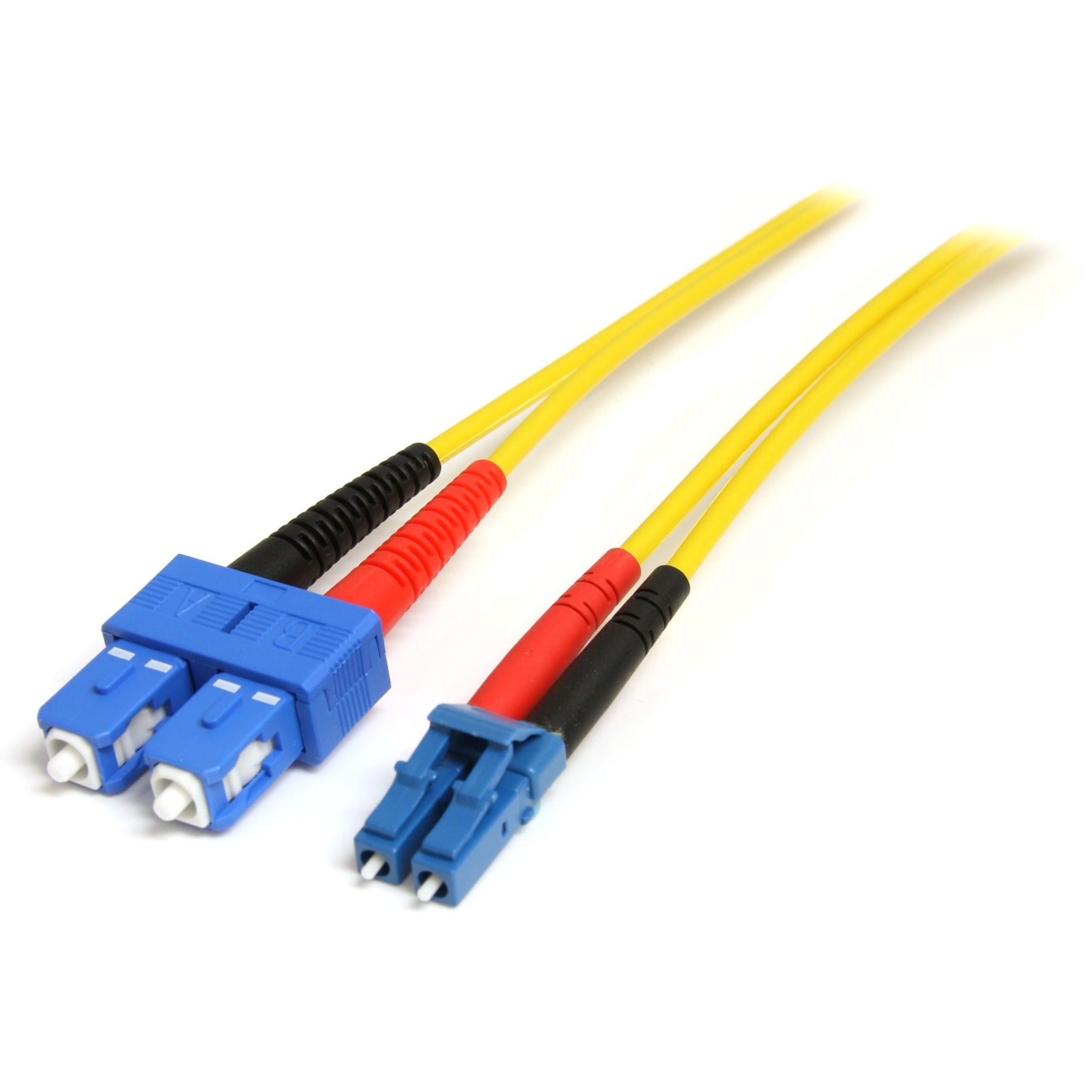 StarTech.com SMFIBLCSC1 1m Single Mode Duplex Fiber Patch Cable LC-SC, 100 Gbit/s, LSZH, Yellow