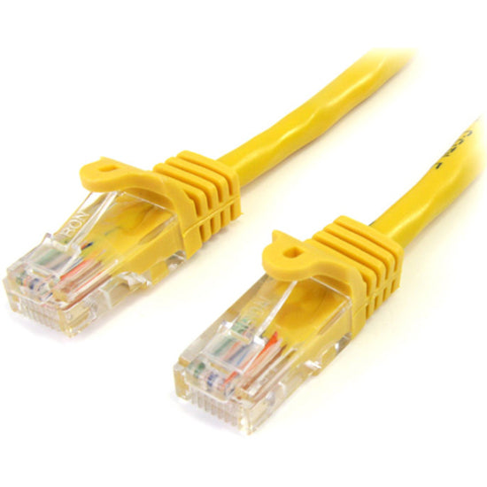 StarTech.com 45PATCH3YL Cat. 5E UTP Patch Cable, 3 ft Yellow, Snagless, Lifetime Warranty
