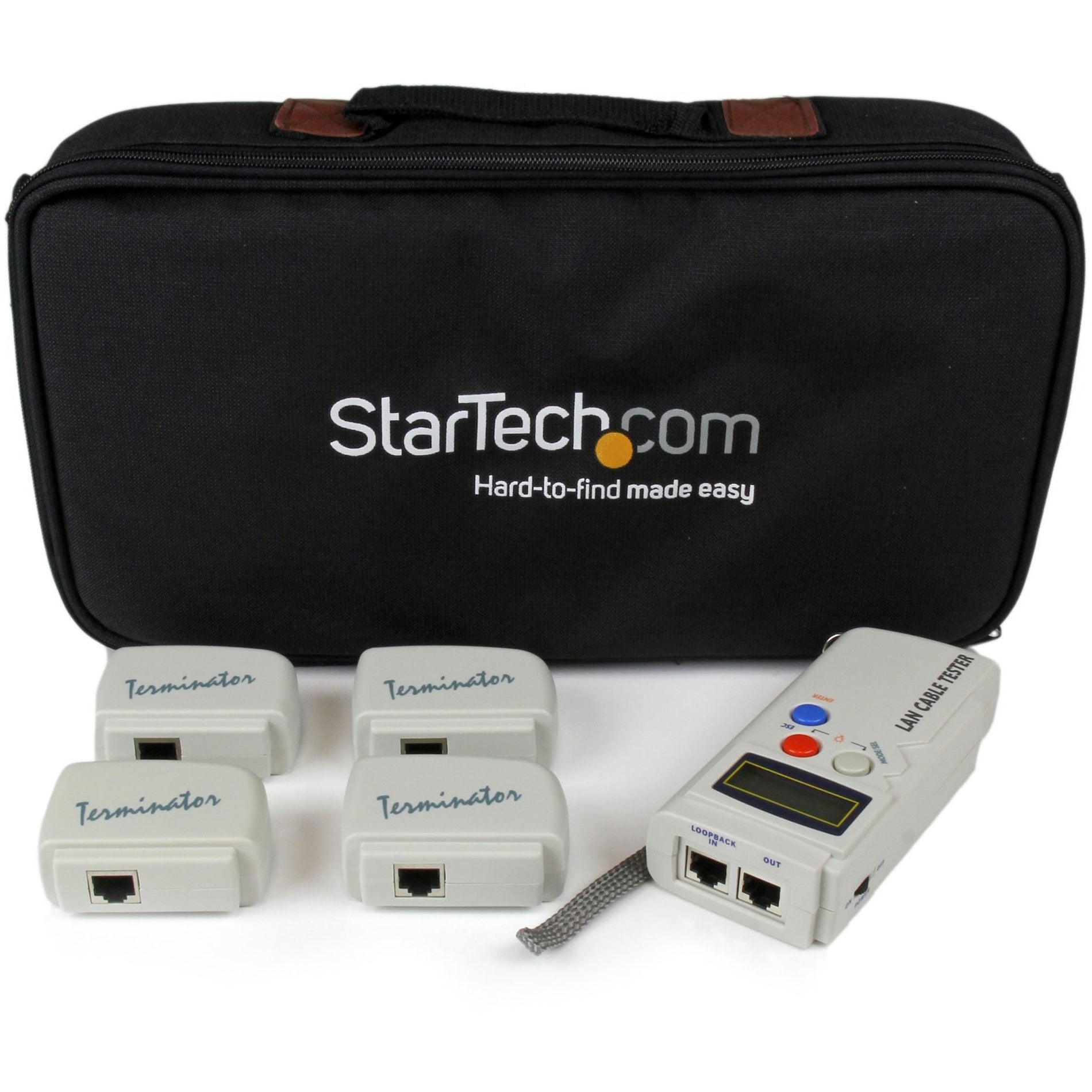 StarTech.com LANTESTPRO Professional RJ45 Network Cable Tester with 4 Remote Loopback Plugs, 2 Year Warranty, TAA Compliant