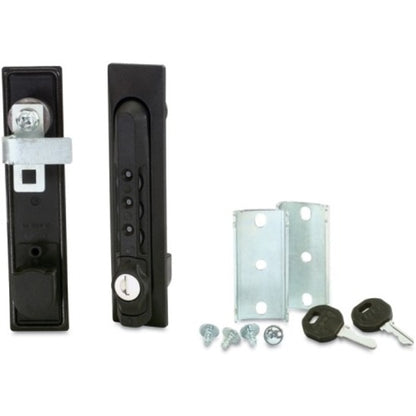 Detailed view of APC combination lock handle assembly with installation components-alternate-image2