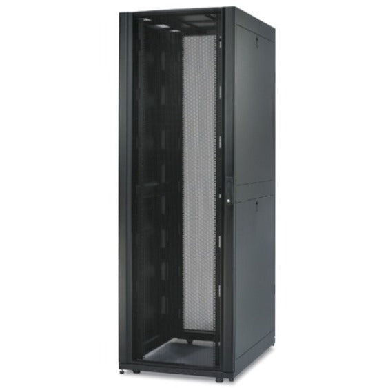 Full view of NetShelter enclosure with security handles installed-alternate-image7