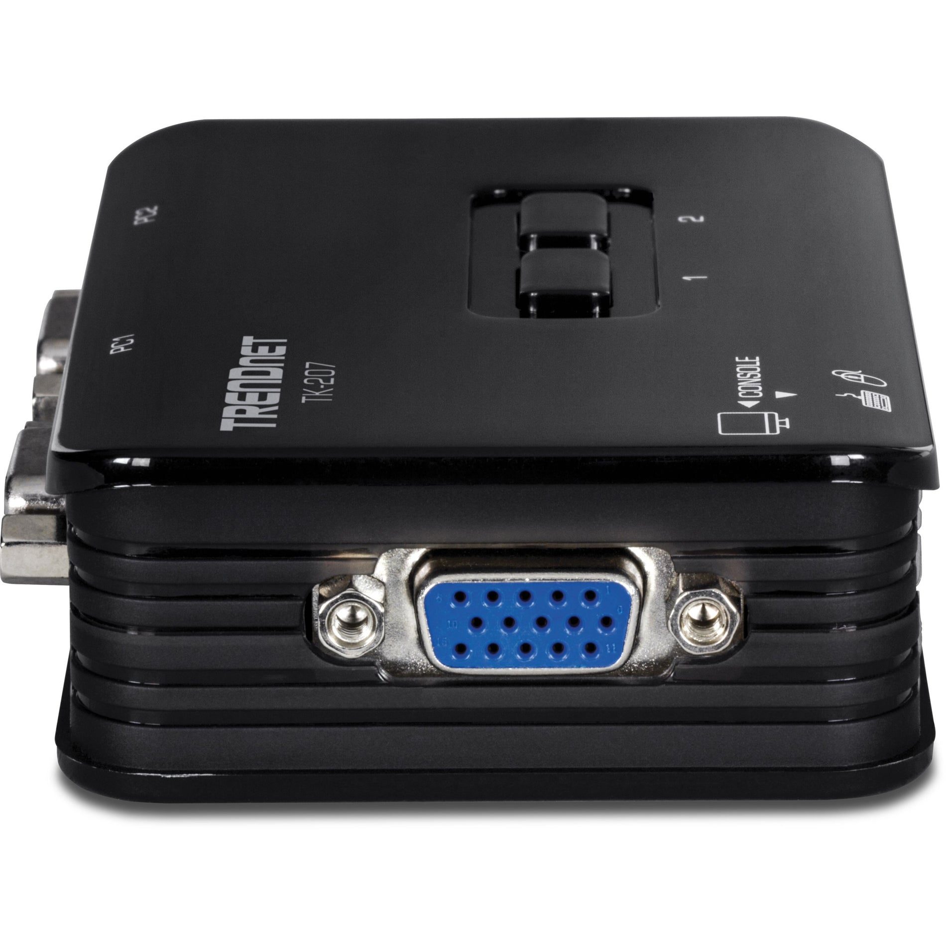 TRENDnet TK-207K 2-Port USB KVM Switch Kit, VGA/SVGA, 2048 x 1536, 2 Year Warranty, NDAA Compliant