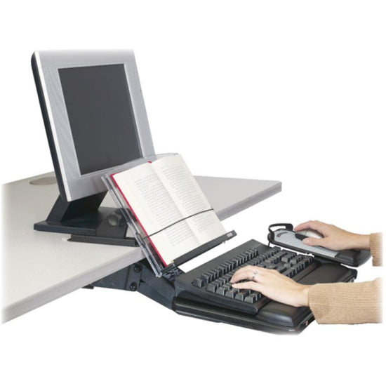 3M DH630 In-Line Adjustable Compact Document Holder, 14"x5-1/2"x9-1/2", Clear/Black