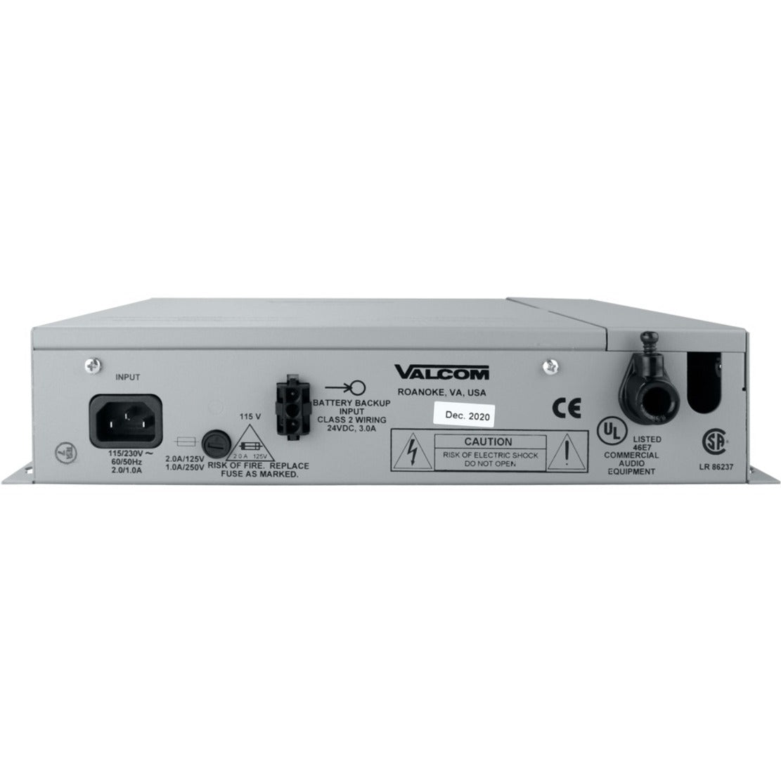 Valcom V-2006A 6 Zone One-Way Page Control with Power, Emergency Call System, United States