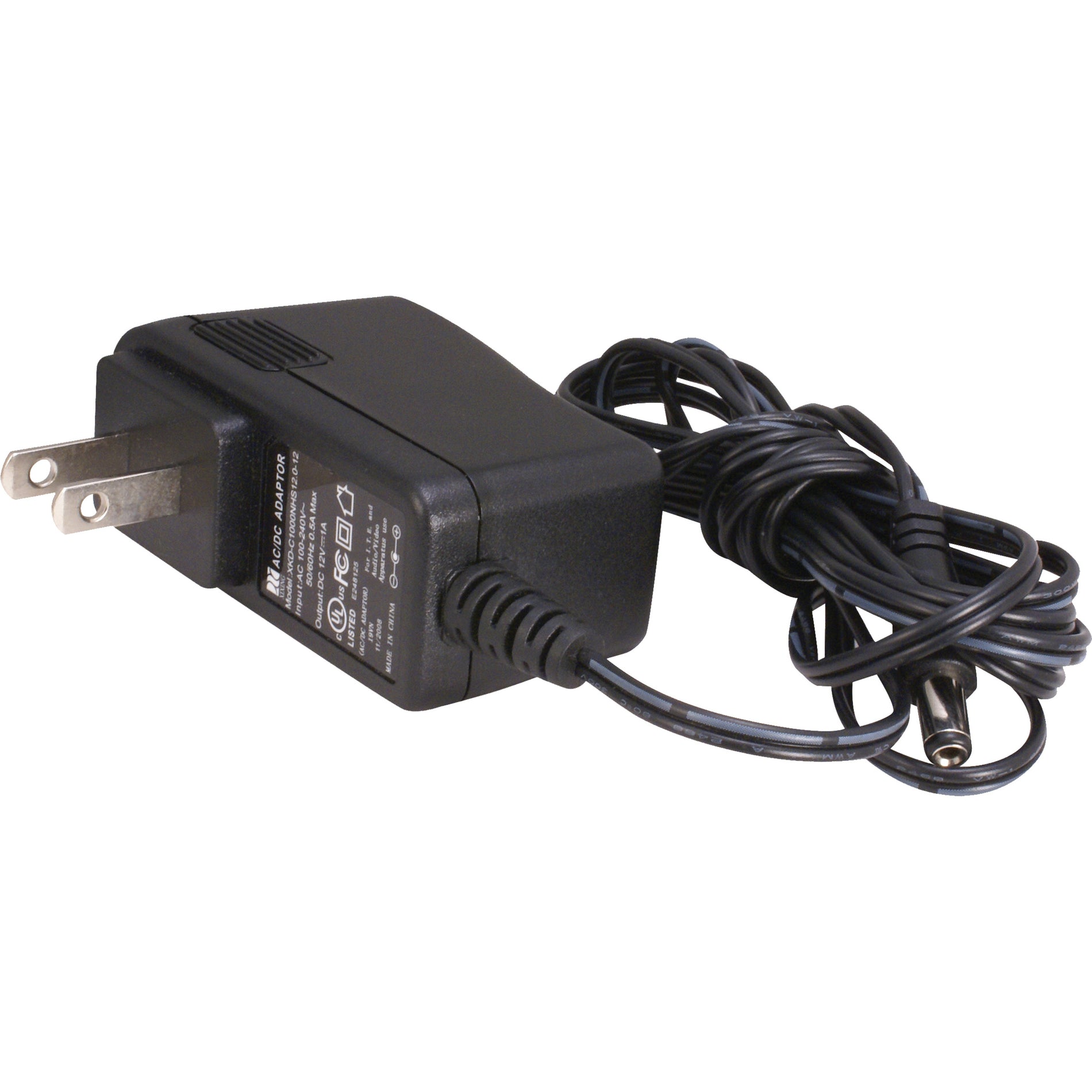 Speco PSW-5 AC Adapter, 12V DC Regulated Power Supply, 500mA Output