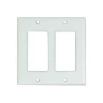 Leviton 80409-W 2 Socket Residential Grade Decora-Style Faceplate, White