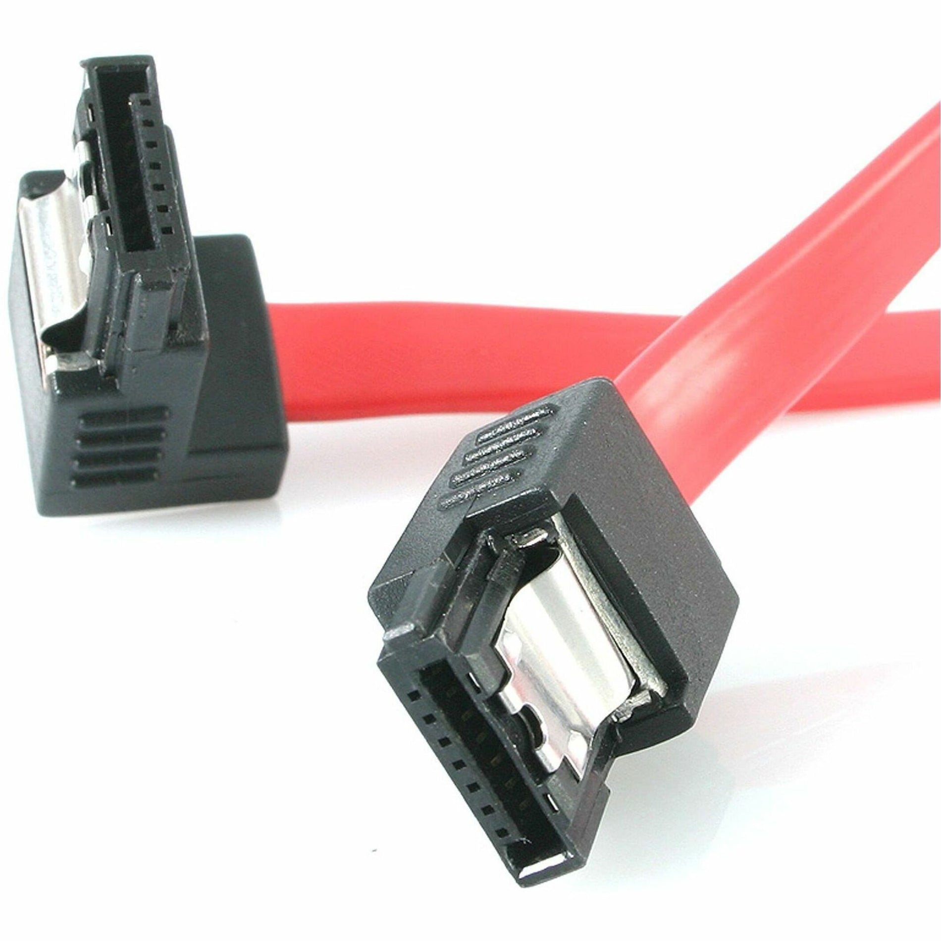 StarTech.com LSATA18RA1 18in Latching SATA to Right Angle SATA Serial ATA Cable, Locking Latch, 6 Gbit/s Data Transfer Rate