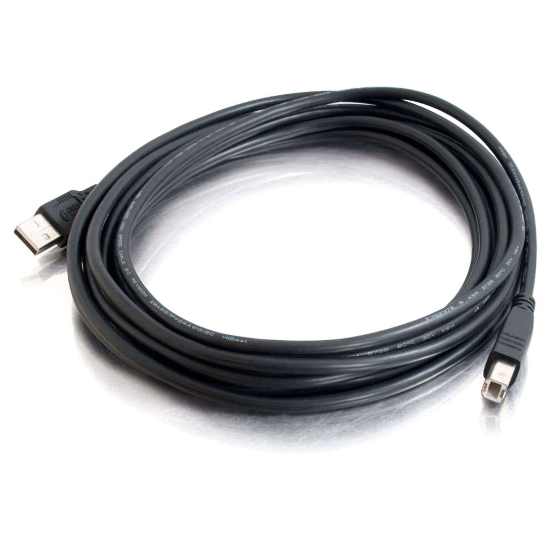 C2G 28104 16.4ft USB A to USB B Cable - Black, Plug & Play, EMI/RF Protection