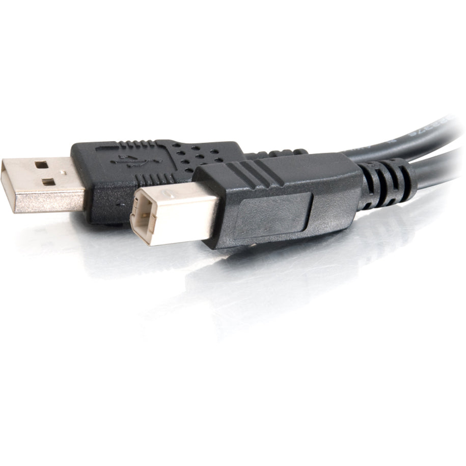 C2G 28102 6.6ft USB A to USB B Cable - Black, Plug & Play, Crosstalk Protection