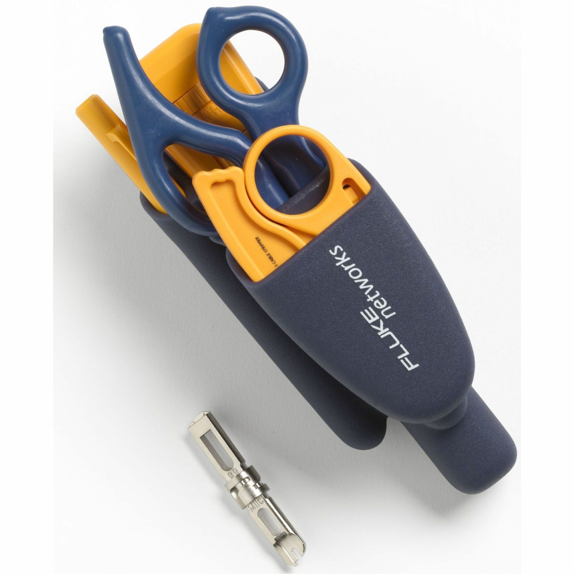 Fluke Networks 11291000 IS40 ProTool Kit, D814 Impact Tool, Electricians D-Snips, Cable Stripper, EverSharp 66 / 110 Cut Blade, Probe Pic, Carrying case