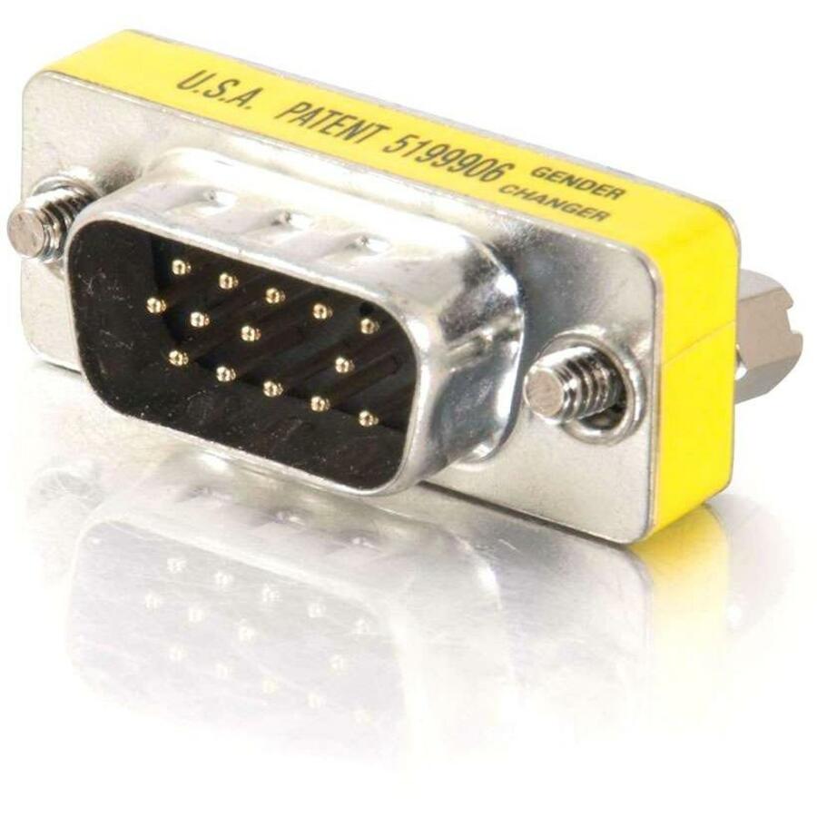 C2G 20686 VGA Gender Changer, Low-Profile Design, Silver and Yellow