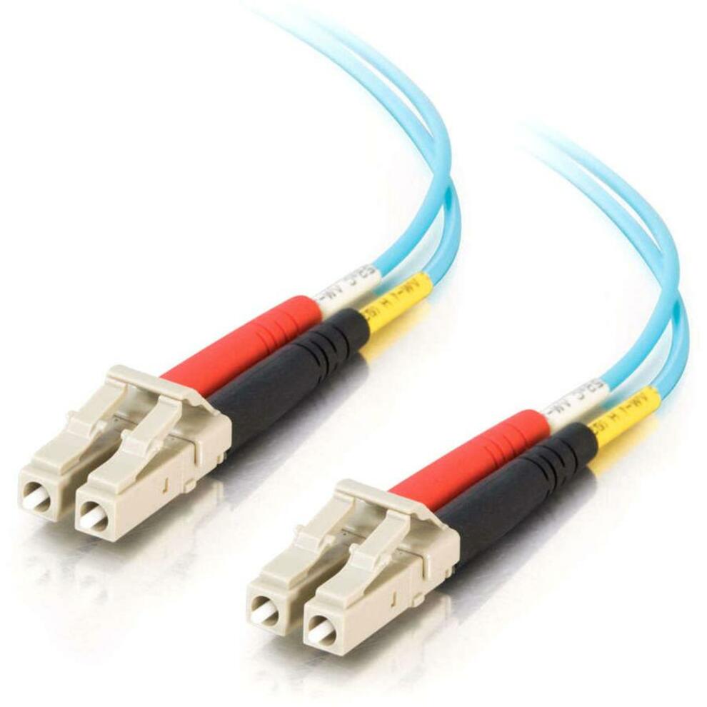 C2G 33050 10m LC-LC 10Gb 50/125 OM3 Duplex Multimode Fiber Cable, Aqua - 10Gbps Ethernet, Lifetime Warranty