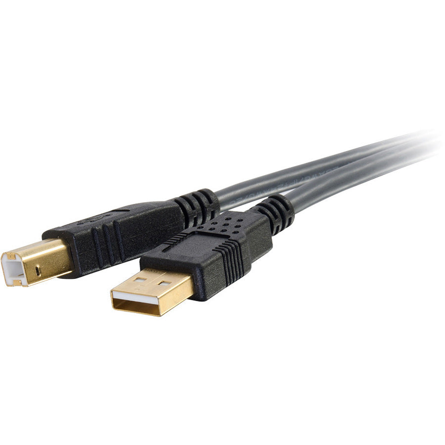 C2G 45003 Ultima USB 2.0 A/B Cable, 9.8ft Data Transfer Cable, Molded, Copper Conductor, Charcoal