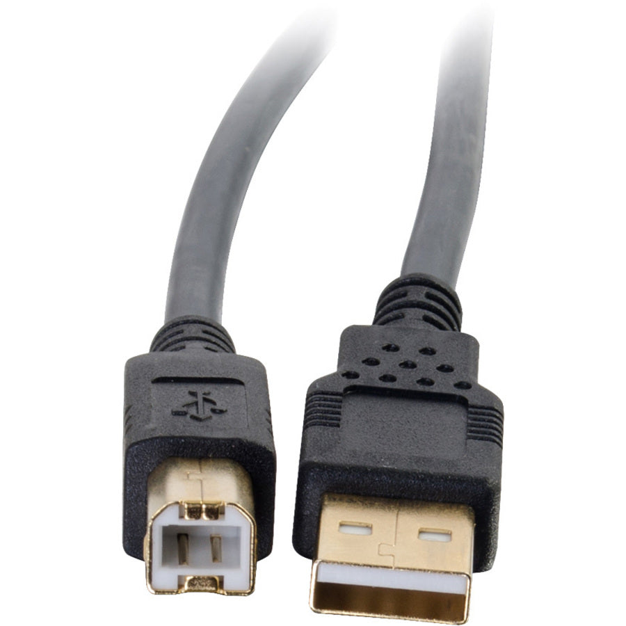 C2G 45003 Ultima USB 2.0 A/B Cable, 9.8ft Data Transfer Cable, Molded, Copper Conductor, Charcoal