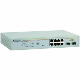 Allied Telesis AT-GS950/8-10 WebSmart Gigabit Ethernet Switch, 8 Ports, Lifetime Warranty