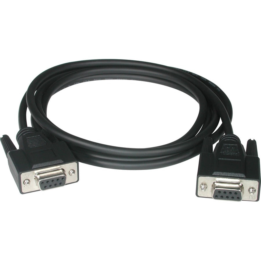 C2G 52038 6ft RS232 DB9 Null Modem Serial Cable - Black, Molded, Copper Conductor